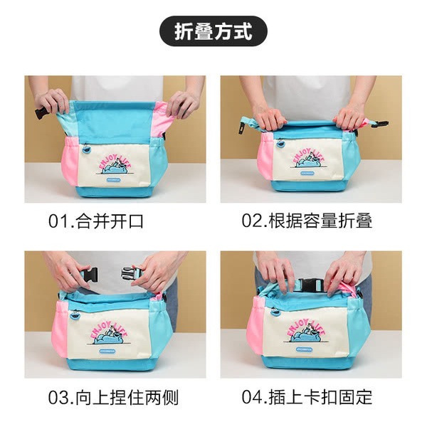 山姆芝麻街联名彩色饭盒包 两件装 防水保温 详情图 3