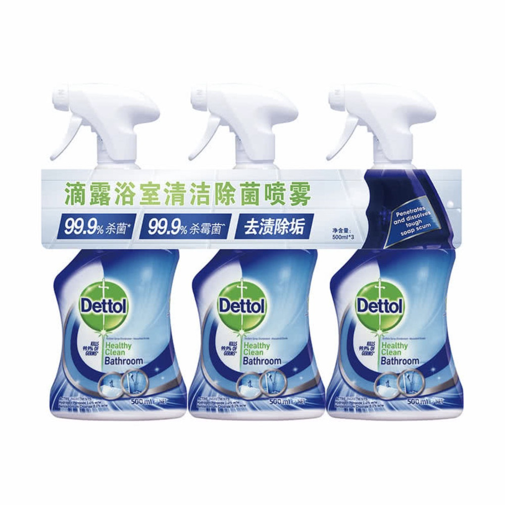 滴露 波兰进口 浴室清洁除菌喷雾 500mL*3