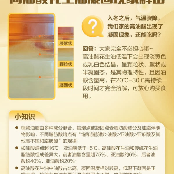 山姆高油酸花生油 5升 详情图 1