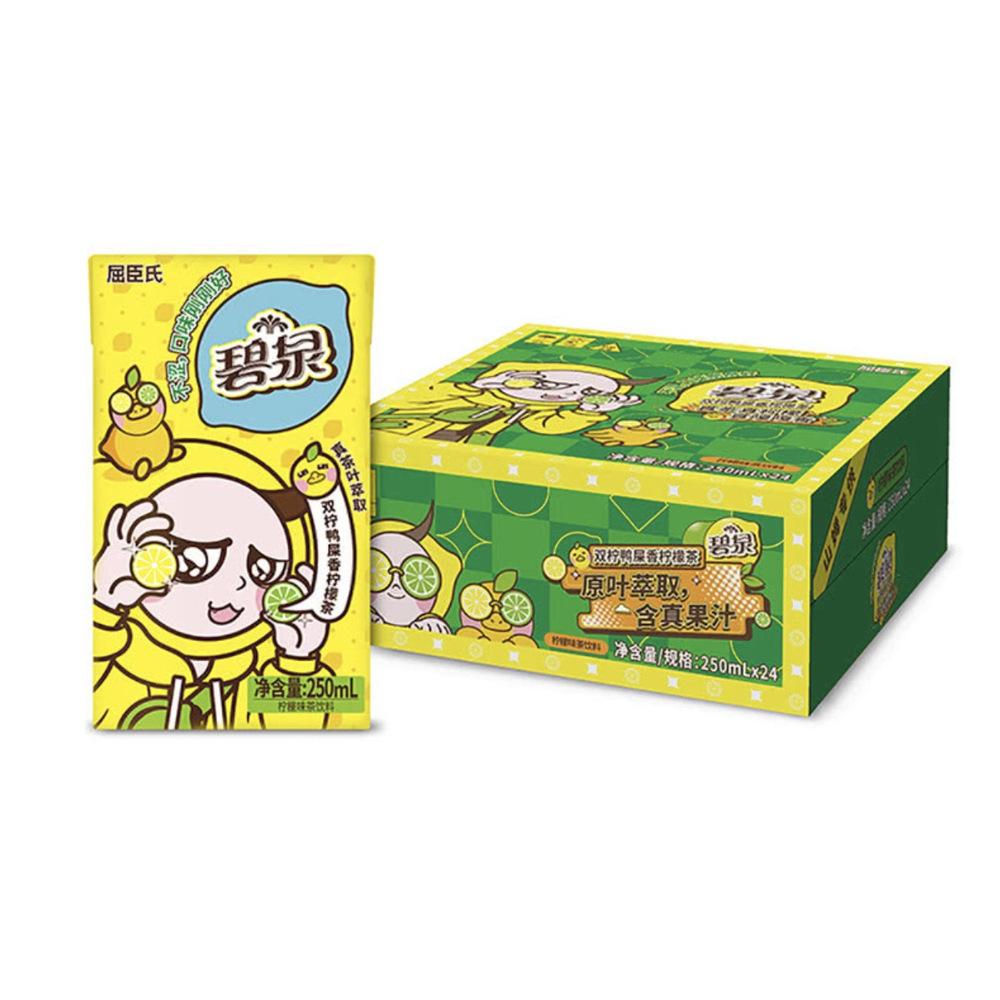 屈臣氏 碧泉双柠鸭屎香柠檬茶（柠檬味茶饮料） 250ml*24瓶