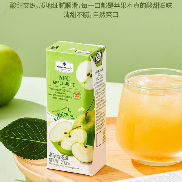 Member's Mark 西班牙进口 苹果汁 6L（200mL*30瓶） 详情图 4