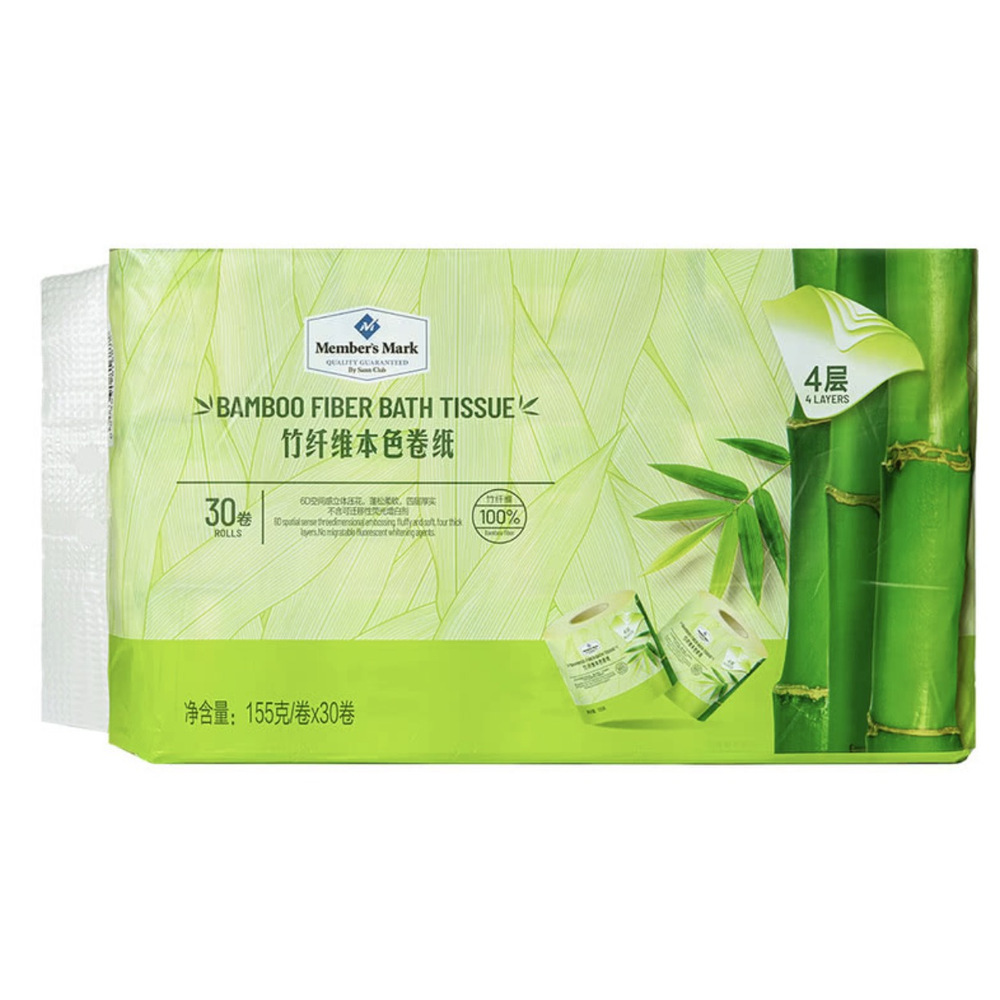 山姆竹纤维本色卷纸155克×30卷
