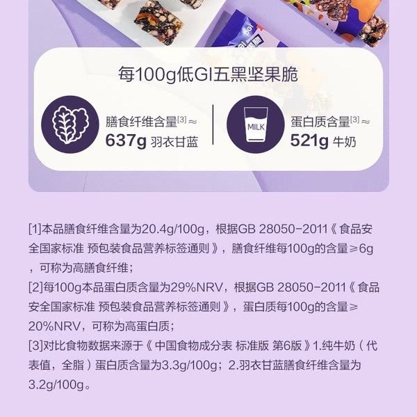 DGI 低GI 五黑坚果脆 500g 详情图 1